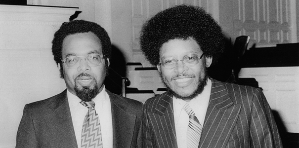 Erskine and his mentor James Cone co-taught a Candler A-term course on Black liberation theology, ca.1990. Photo courtesy of Erskine.
